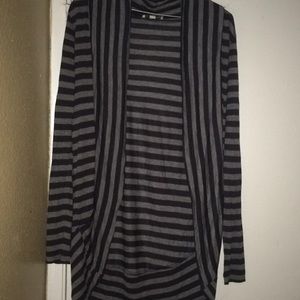 Dark blue with gray long cardigan